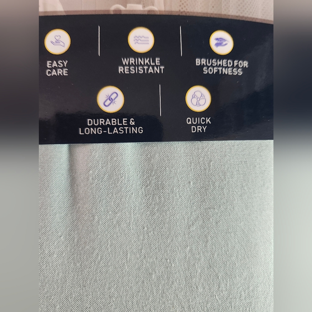 Teal Blue Cotton Rich Sheet Set - Picture 3 of 4